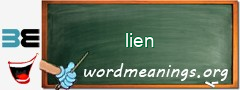 WordMeaning blackboard for lien